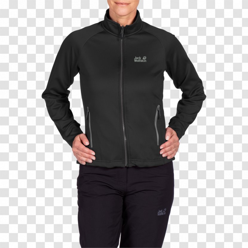 Polar Fleece Jacket Shoulder Outerwear Sleeve - Black M Transparent PNG