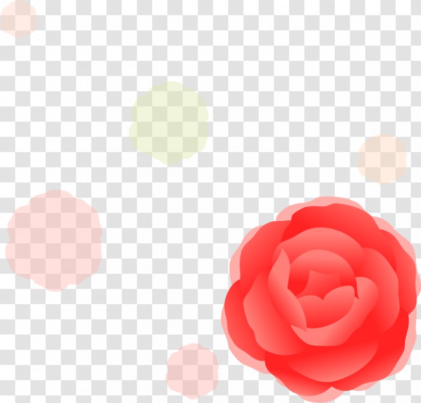 Garden Roses Clip Art - Flowering Plant - Cartoon Painted Red Flower Beautiful Dream Transparent PNG