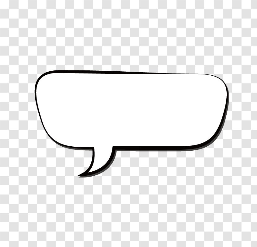Dialog Box Icon - Black And White - Painted Simple Transparent PNG
