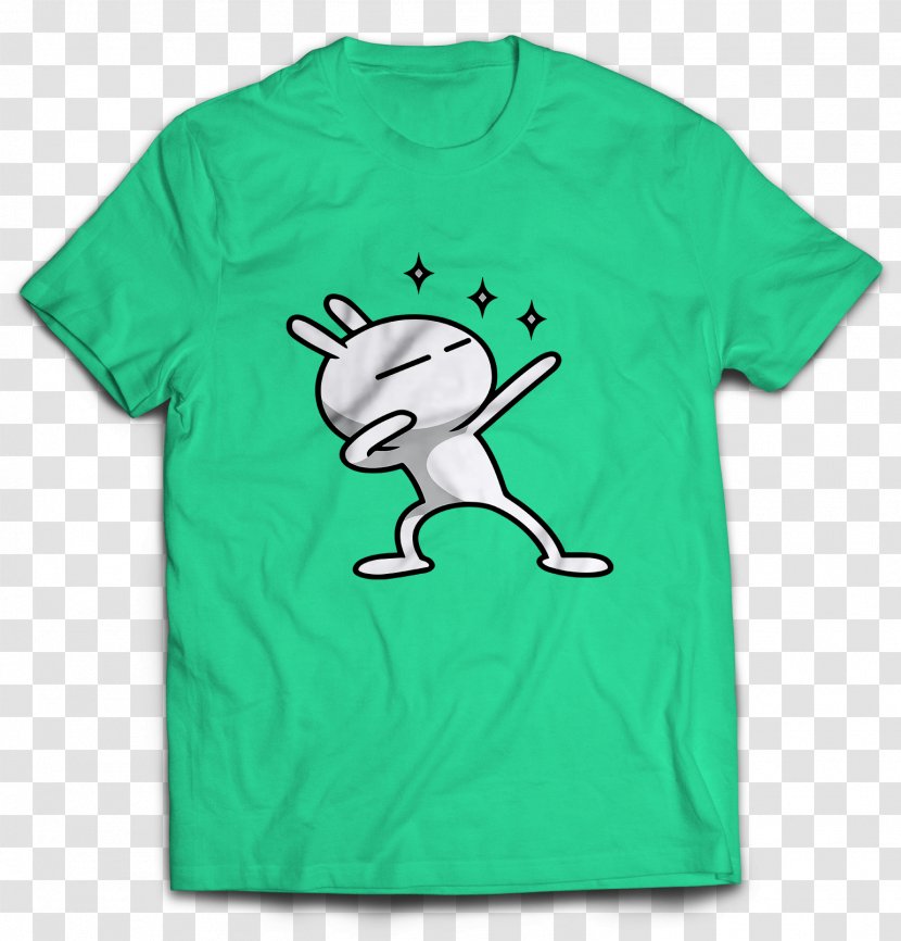 Printed T-shirt Hoodie Crew Neck - Active Shirt - Green Flag Transparent PNG