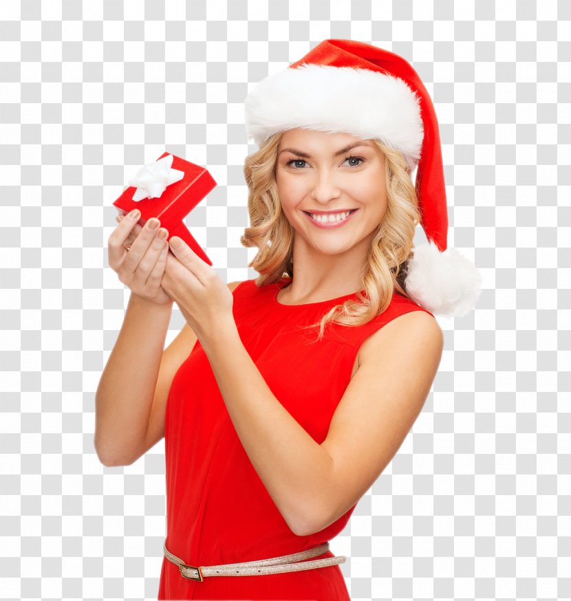 Santa Claus Gift Christmas - Woman - Boxing Gloves Transparent PNG