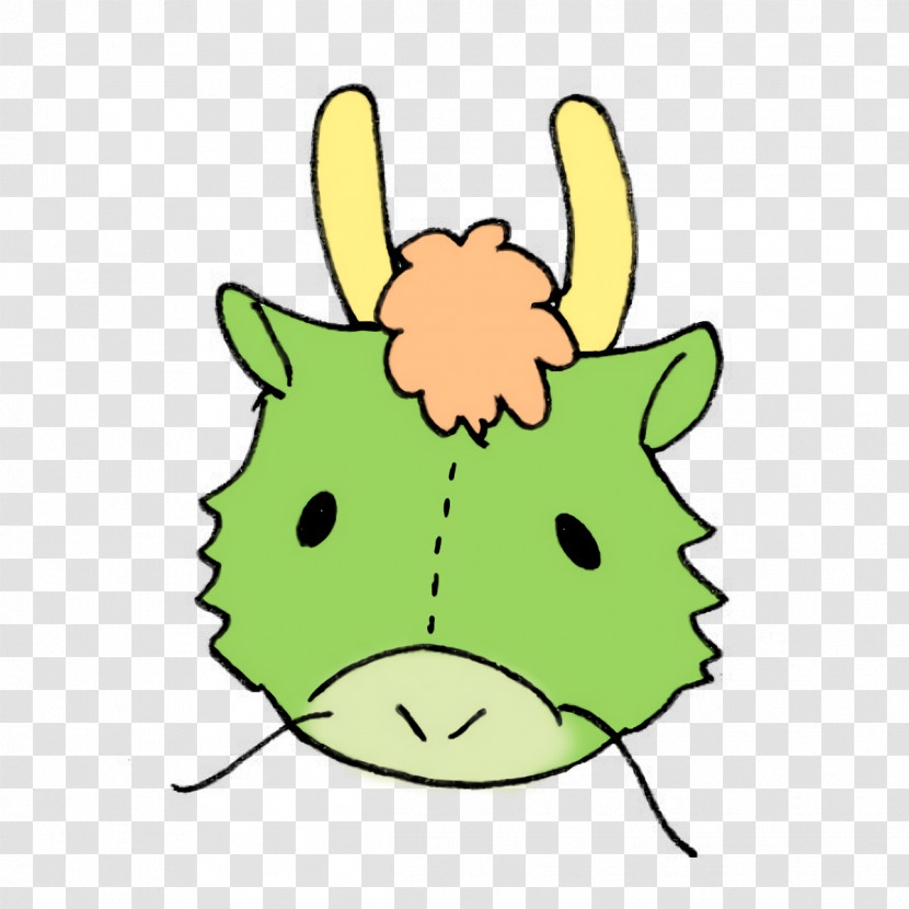 Snout Cartoon Character Leaf Green Transparent PNG