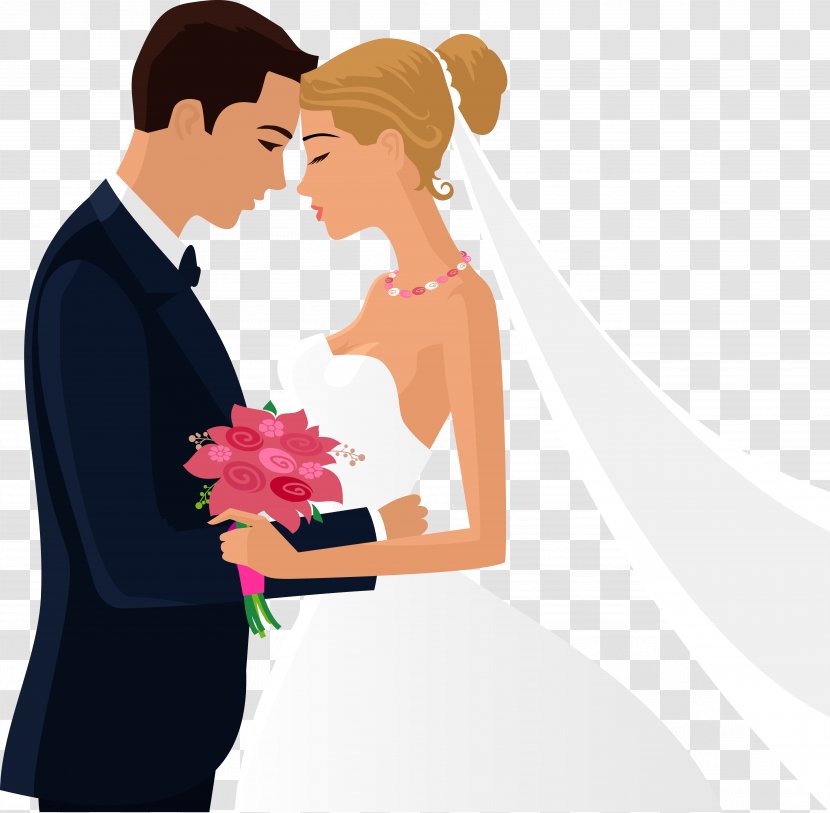 Bridegroom Marriage Wedding Invitation - Flower - Vector Couple Transparent PNG