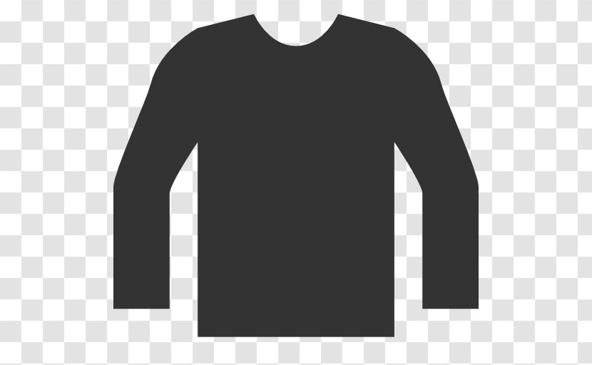 Long-sleeved T-shirt Shoulder - Black Transparent PNG