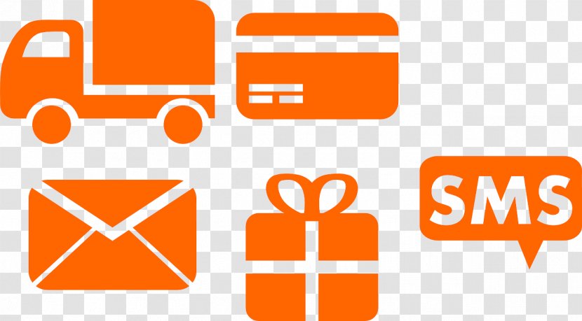 Package Delivery SMS Clip Art - Orange - Shopping Cart Transparent PNG