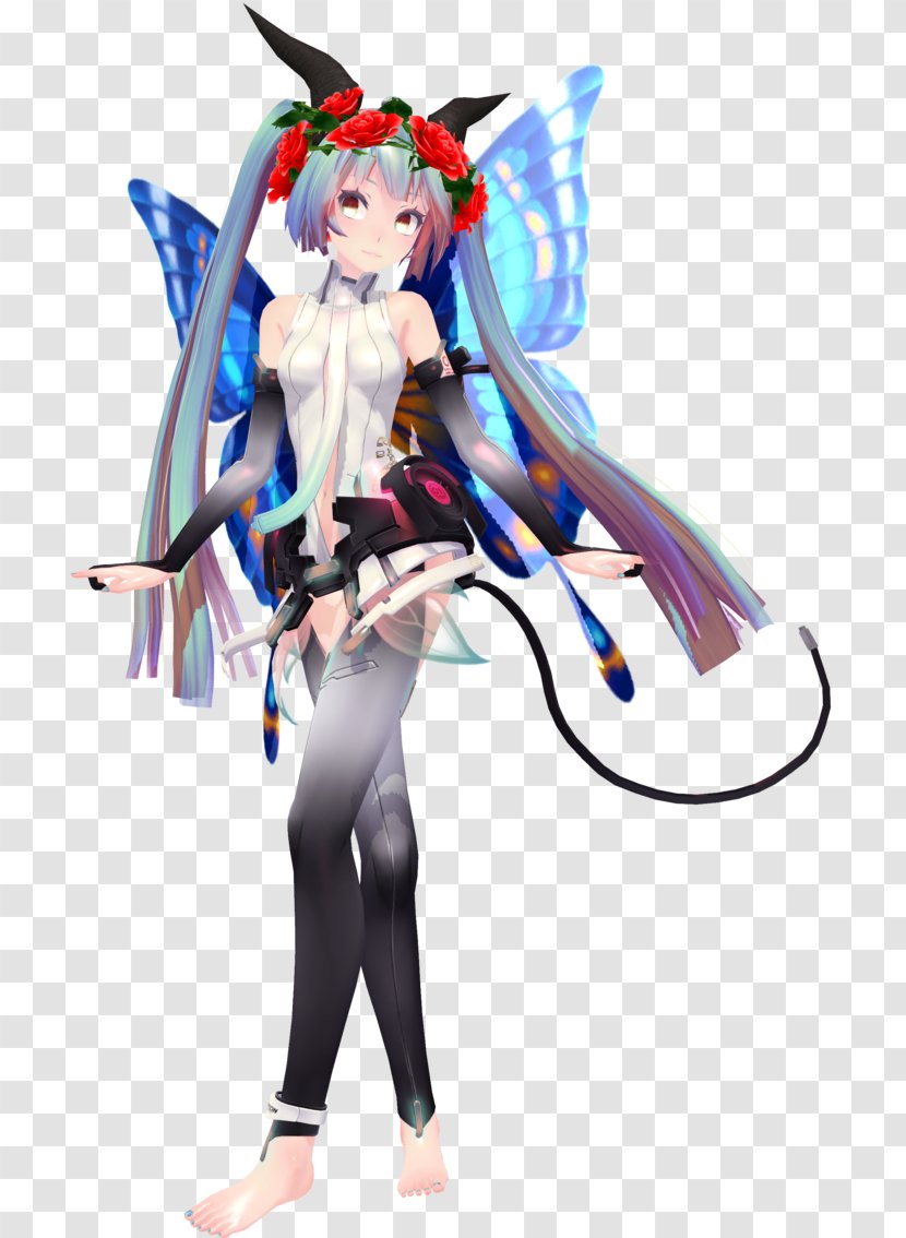 Hatsune Miku Demon MikuMikuDance Angel Fairy - Heart Transparent PNG