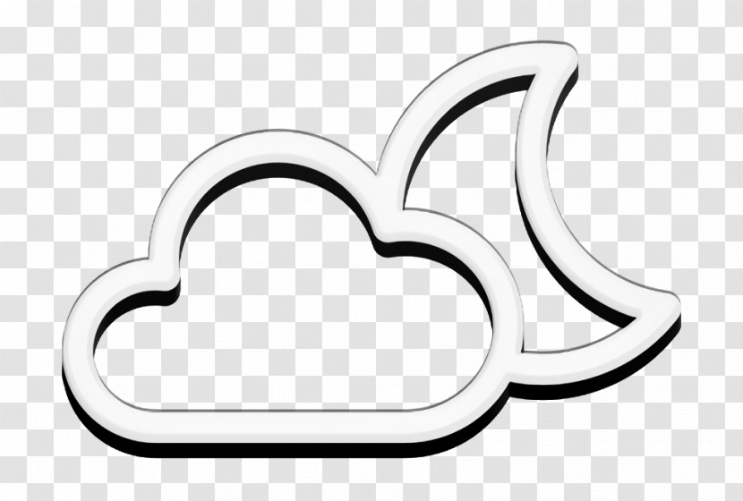 Cloud Icon Weather Linear Icon Dark Night Icon Transparent PNG