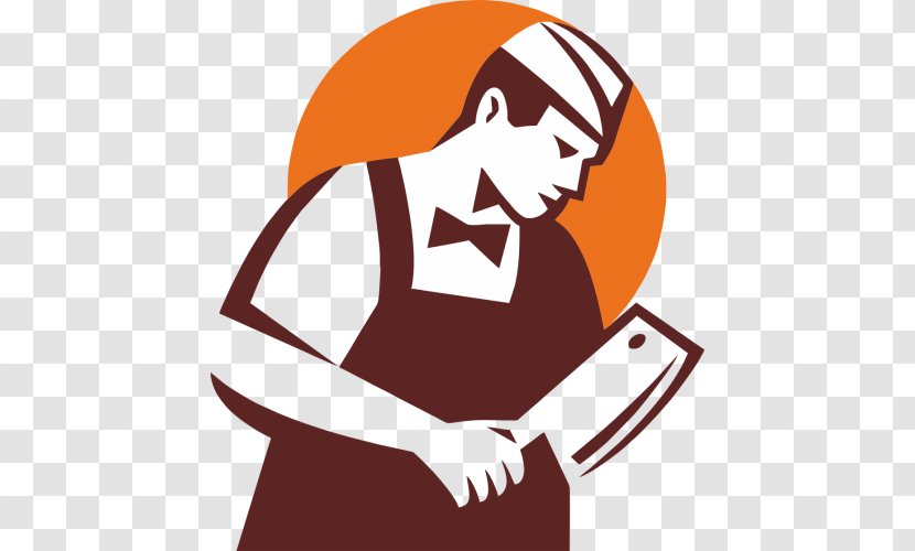 Reading Cartoon - Butcher - Chefs Knife Transparent PNG