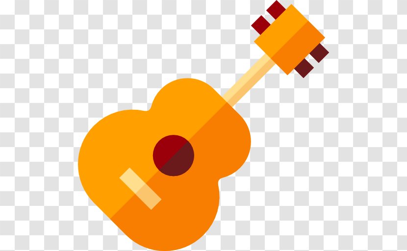 Acoustic Guitar Product Design Clip Art Line - Orange Sa Transparent PNG