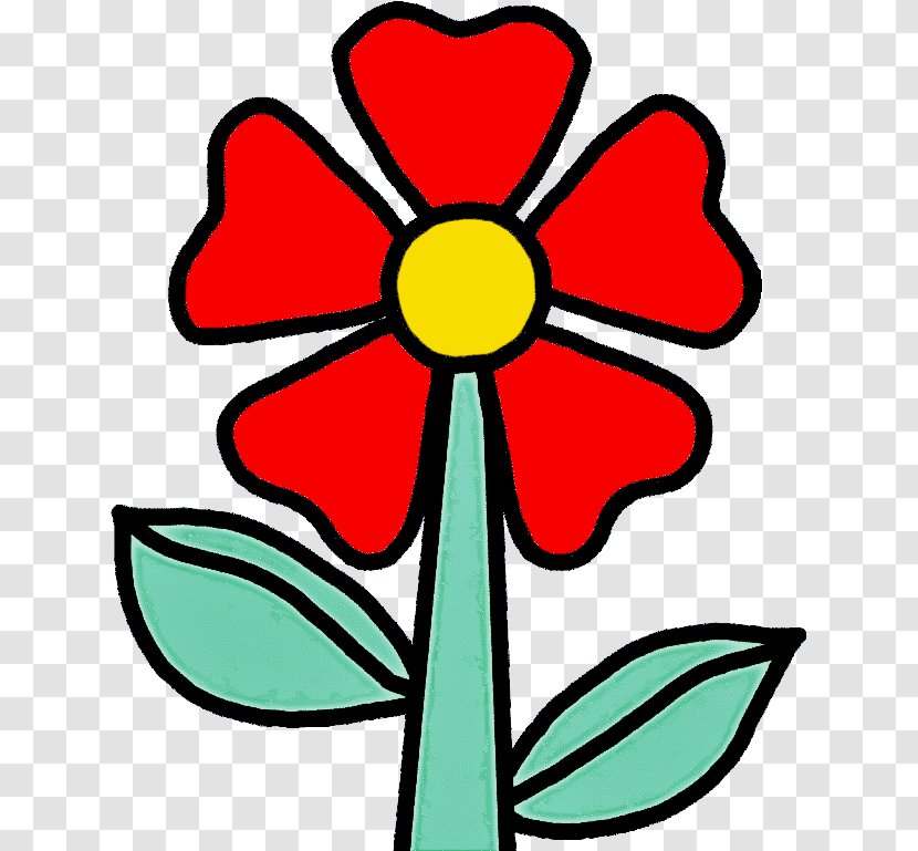Green Petal Plant Symbol Flower - Stem Transparent PNG