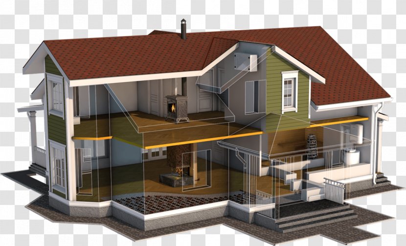 Cottage House Balcony Floor - Architect - 3d Cartoon Home Transparent PNG