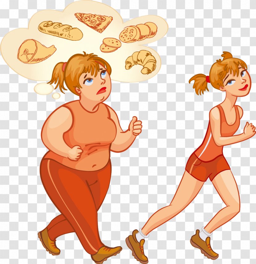 Cartoon Adipose Tissue Fat Clip Art - Silhouette - Obese Women Transparent PNG