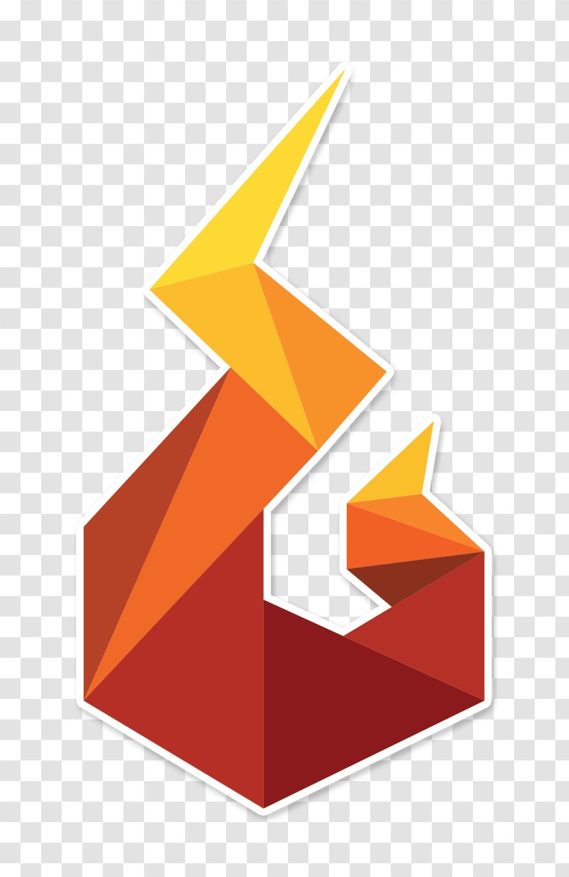Logo Evolution Brand Revain - Triangle - Orange Transparent PNG