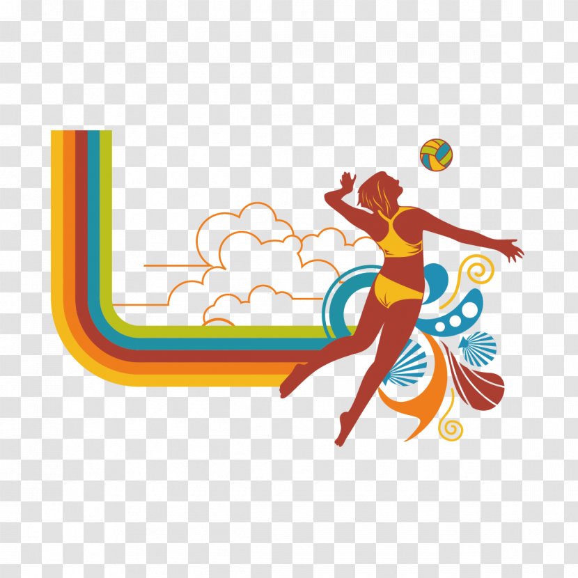 Beach Volleyball Sport - Heart - People Playing Transparent PNG