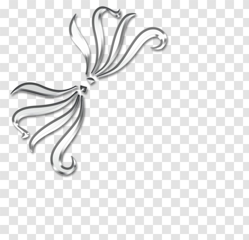 Material Body Jewellery Silver Line Art White - Fashion Accessory Transparent PNG