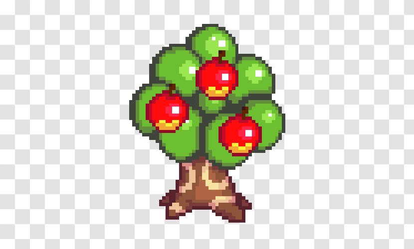 Animal Crossing: New Leaf Happy Home Designer Pixel Art - Flowering Plant - Fruit Picking Transparent PNG