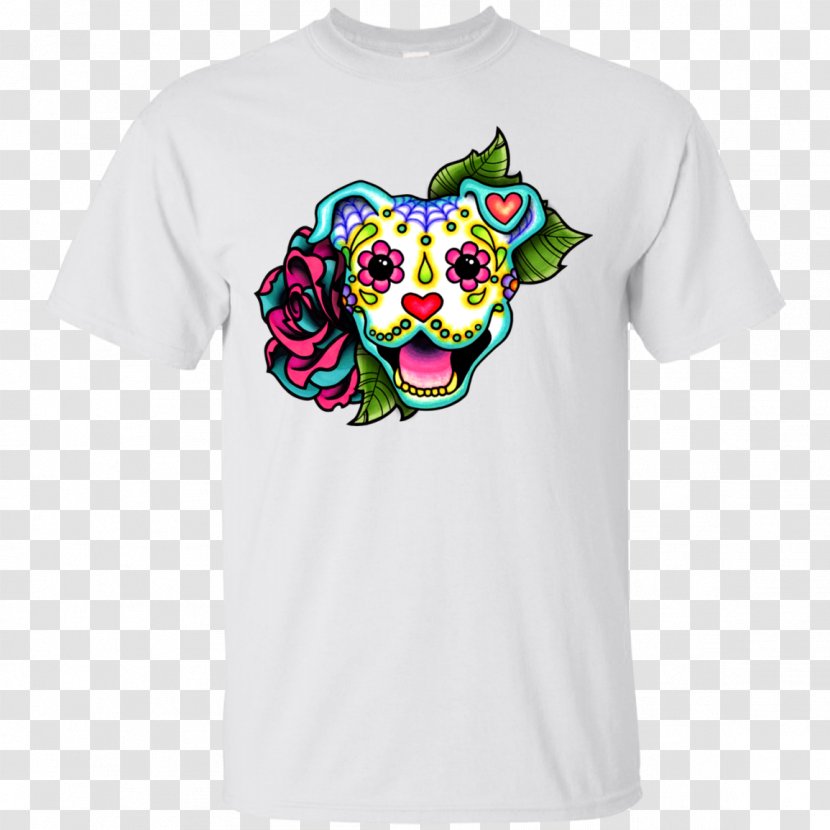 T-shirt Calavera Pit Bull Neckline - Tshirt Transparent PNG