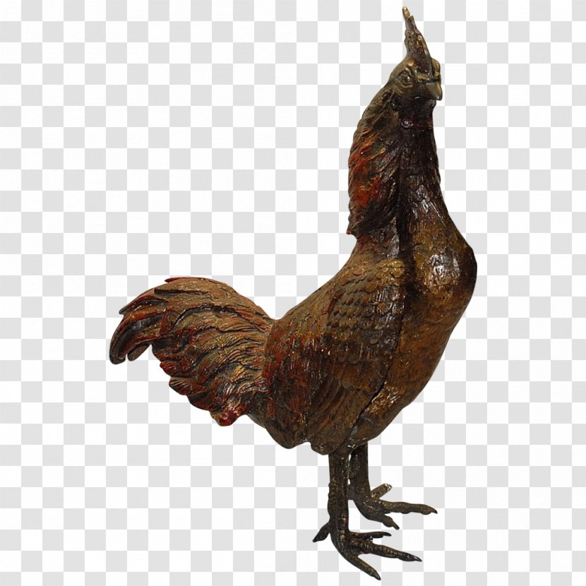 Chicken Rooster Bronze Sculpture Cockfight Transparent PNG