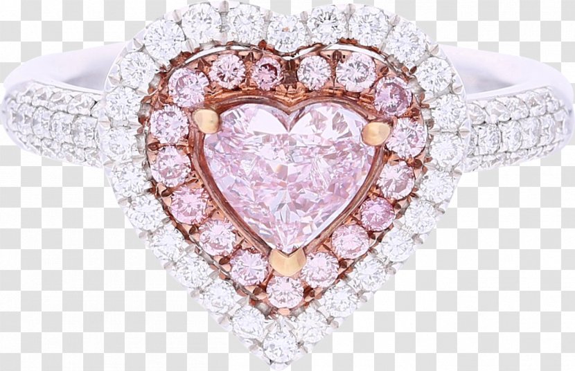 Pink Diamond Ring Jewellery Carat - Brilliant - Mother Sapphire Flower Transparent PNG