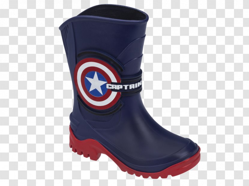 Captain America Galoshes Iron Man Boot Avengers - Electric Blue Transparent PNG