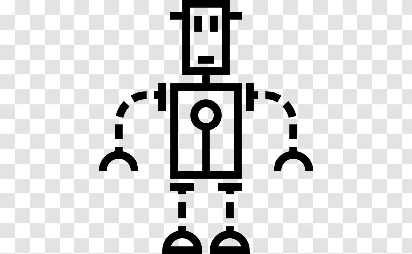 Clip Art - Black And White - Robot Transparent PNG