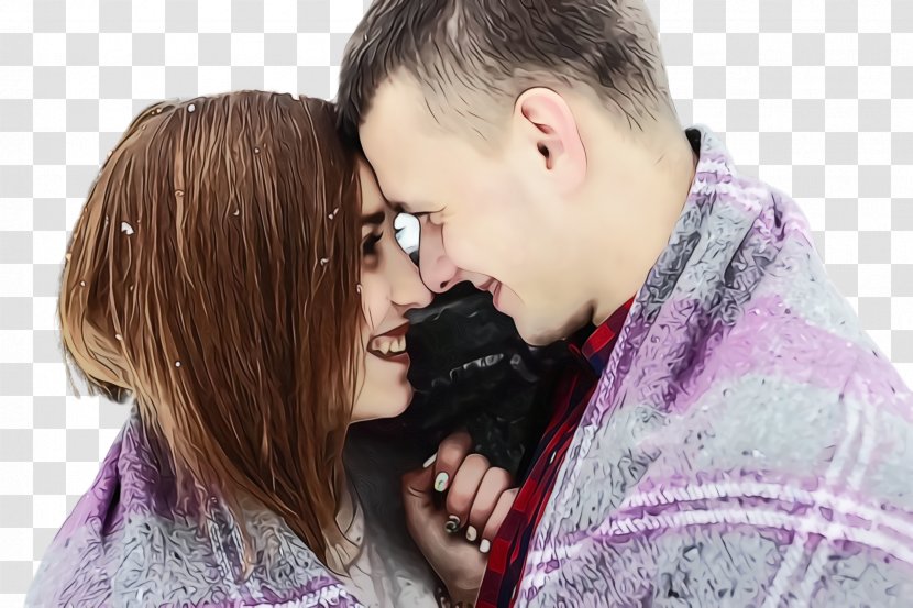 Nose Cheek Ear Interaction Kiss - Black Hair Love Transparent PNG