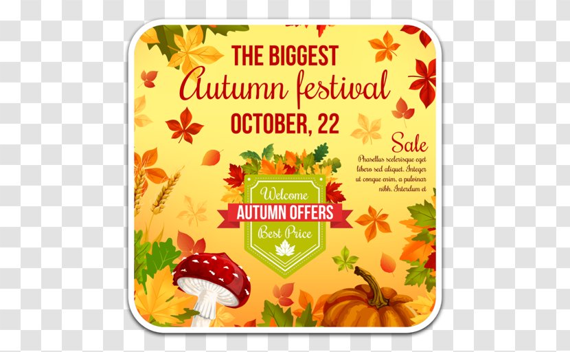 Autumn Vector Graphics Design Discounts And Allowances Advertising - Marketing Transparent PNG