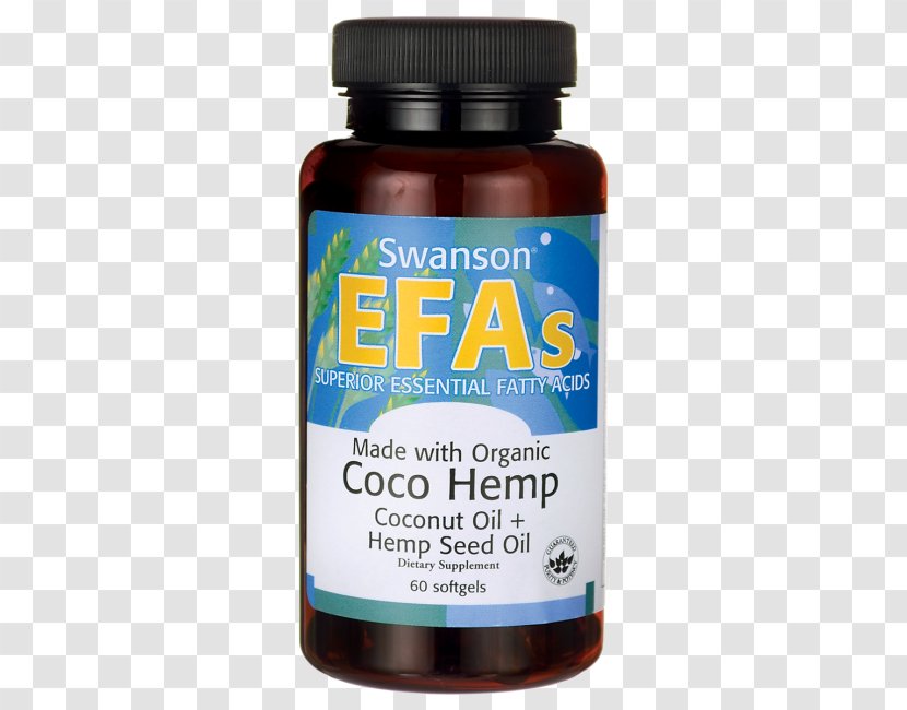 Dietary Supplement Coconut Oil Fish Acid Gras Omega-3 - Swanson Health Products Transparent PNG