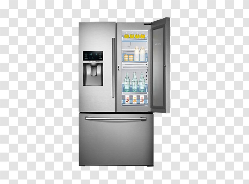 Samsung RF23HTEDBSR American ShowCase Fridge-Freezer Refrigerator Door Ice Makers - Silhouette Transparent PNG