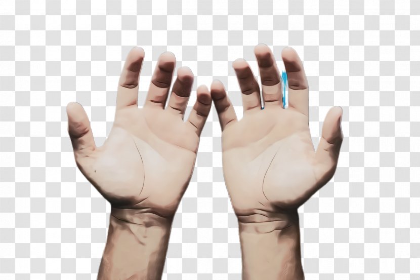 Finger Hand Skin Glove Gesture - Paint - Wrist Sign Language Transparent PNG