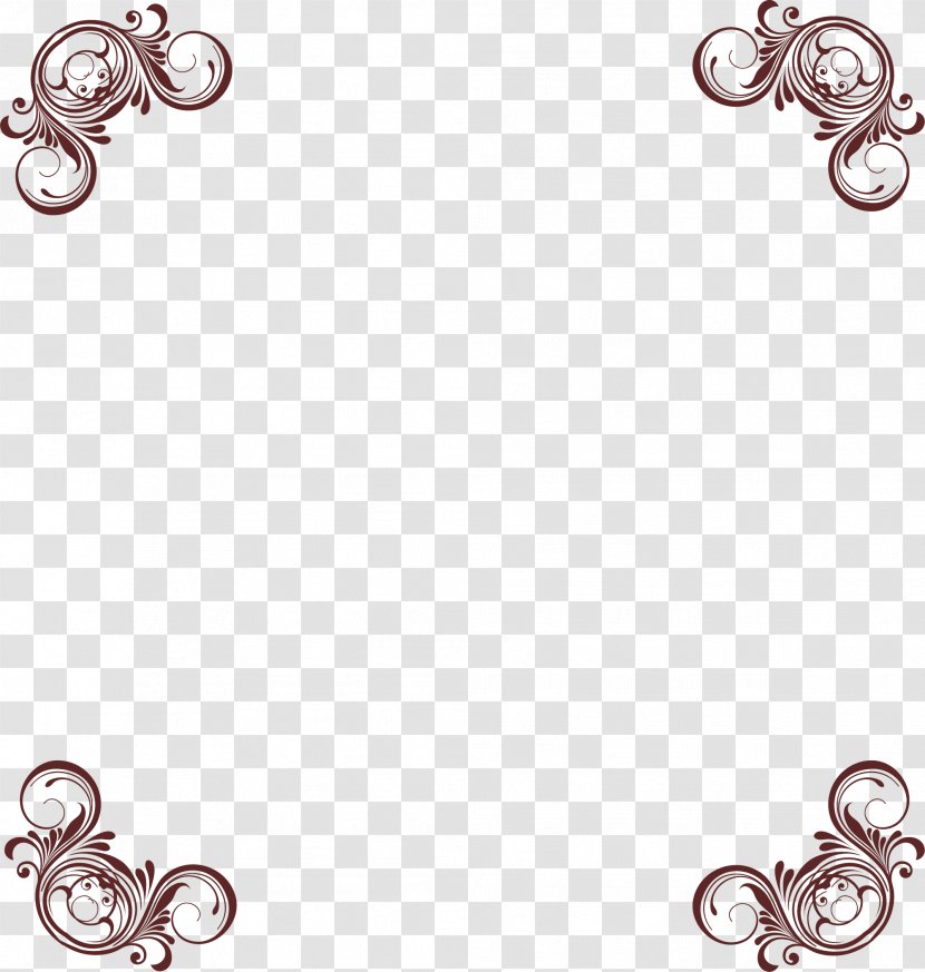 Paper Clip Art - Body Jewelry - Hand Painted Brown Vine Circle Transparent PNG