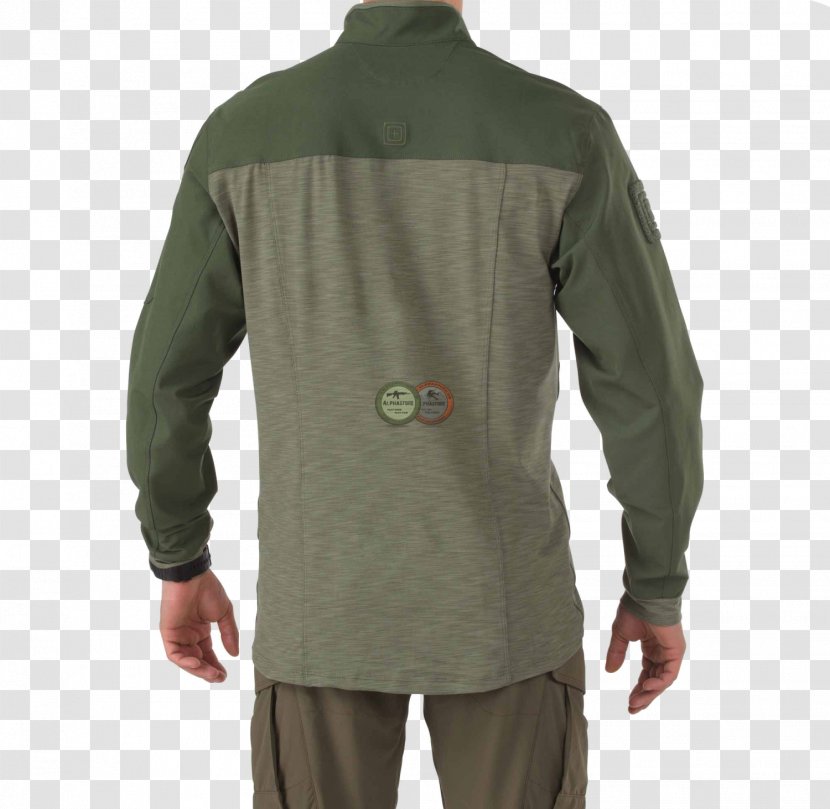 Sleeve T-shirt 5.11 Tactical Zipper Jacket - Tshirt Transparent PNG