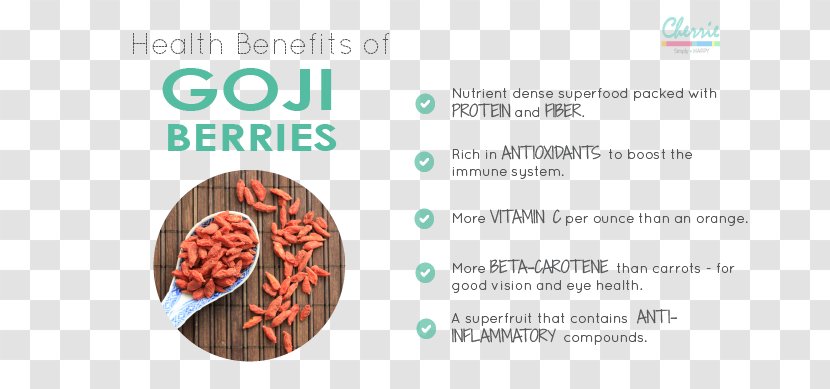 Superfood Recipe Organism Brand - Goji Tea Transparent PNG