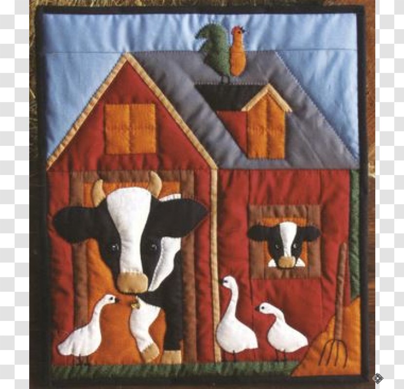 Cattle Textile Quilting Calf - Art - Patchwork Quilt Transparent PNG