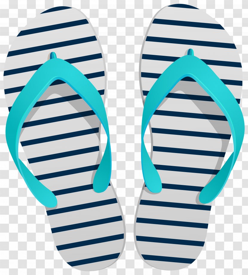 Slipper Flip-flops Sandal Clip Art - Electric Blue - Flip Flop Transparent PNG