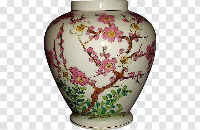 Vase Ceramic Porcelain Japan Urn - Chinese Ceramics - Hand-painted Flowers Decorated Transparent PNG