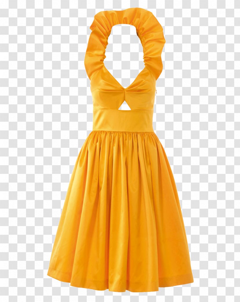 Cocktail Dress Neck - Yellow Transparent PNG