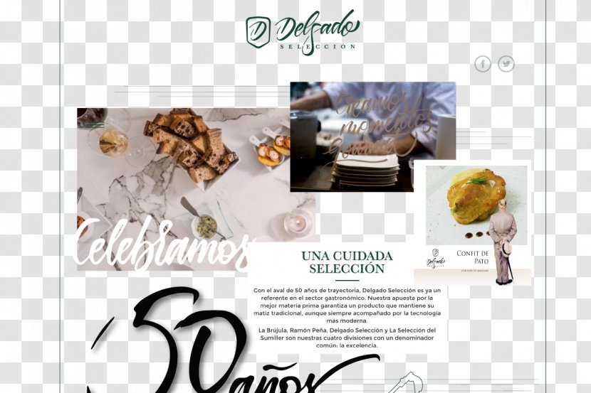 Delgado Selección Food Web Page Calle De Sinesio - Advertising - Grupo Transparent PNG