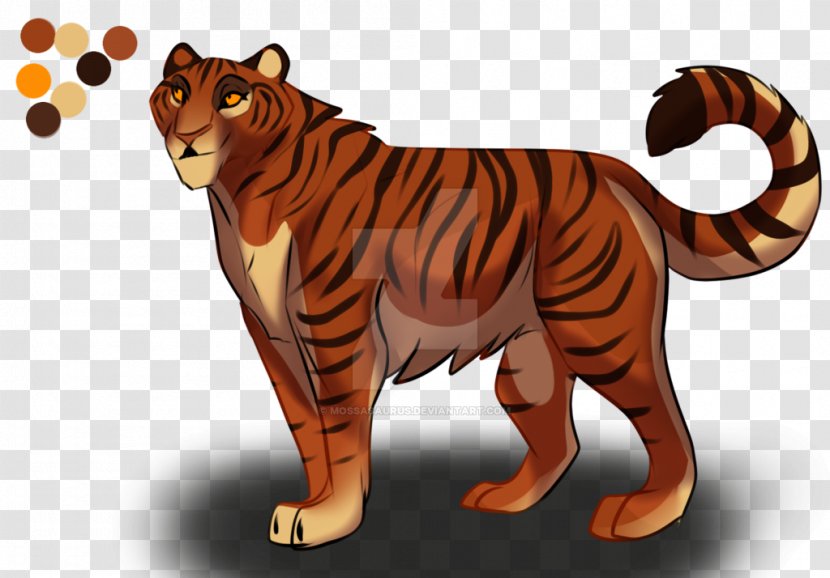 Tiger Big Cat Mosasaurus DeviantArt - Animal - Female Lion Drawings Transparent PNG