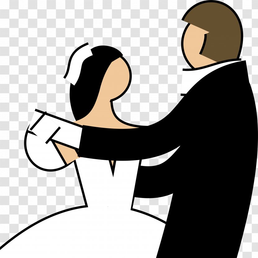 Clip Art Couples Bridegroom Wedding Dance - Pbs Silhouette Transparent PNG
