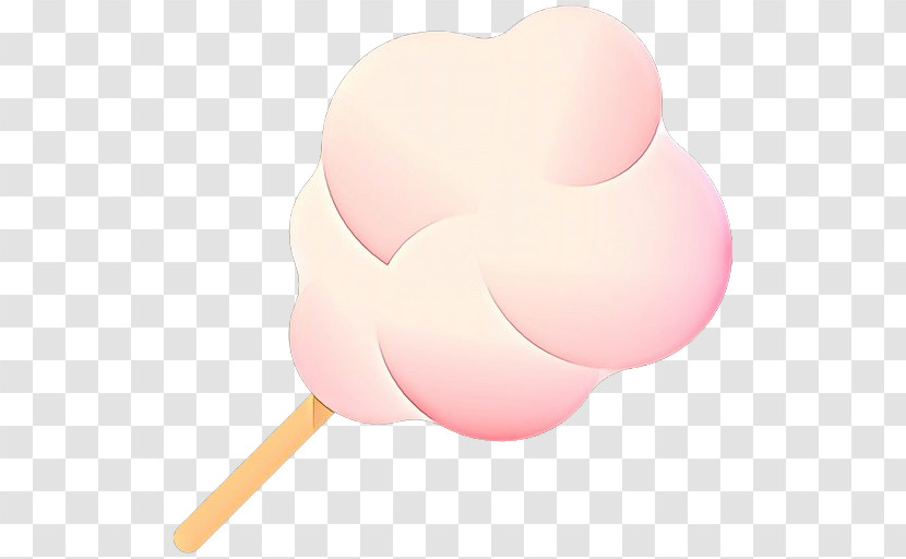 Pink Heart Material Property Food Cotton Candy Transparent PNG