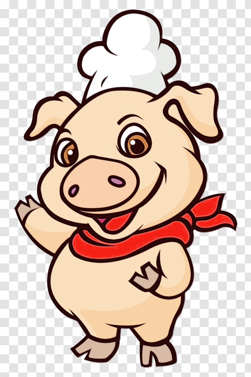 Cartoon Clip Art Suidae Smile Happy - Livestock - Domestic Pig Transparent PNG