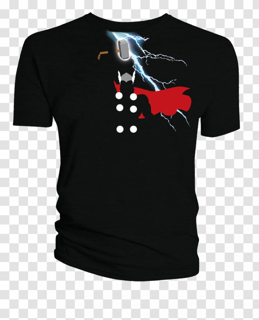 Printed T-shirt Clothing Batman - Active Shirt - Thor Lightning Transparent PNG