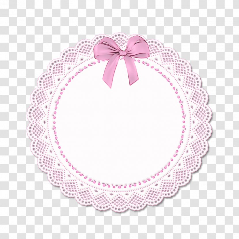 Birthday Background Ribbon - Pink - Oval Transparent PNG