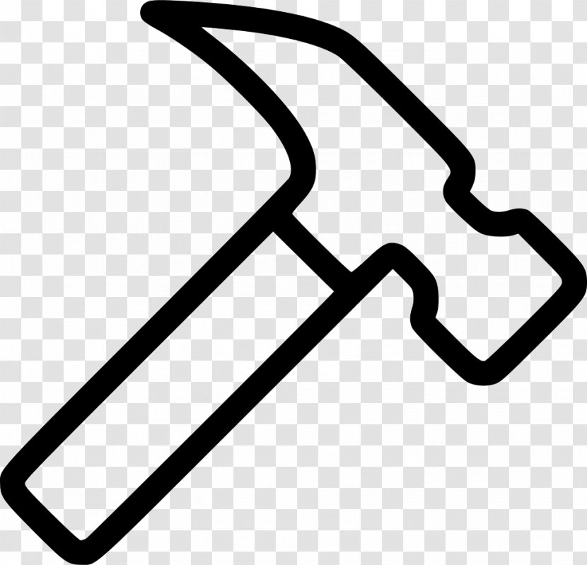 Hammer Tool - Black And White Transparent PNG