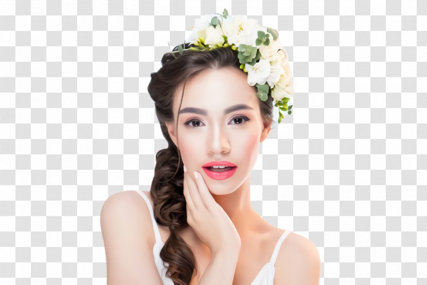 Hair Face Skin Headpiece White - Accessory Head Transparent PNG