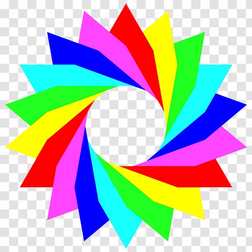 Rainbow Color Background - Triangle Wheel Transparent PNG