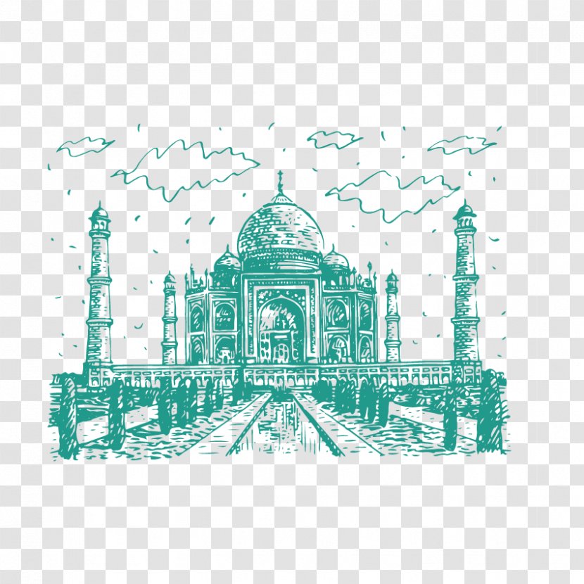 Taj Mahal Yamuna Landmark - Green Transparent PNG