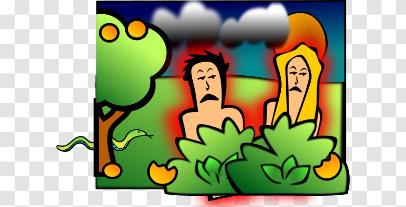 Garden Of Eden Bible Adam And Eve Clip Art - Cartoon - Cliparts Transparent PNG