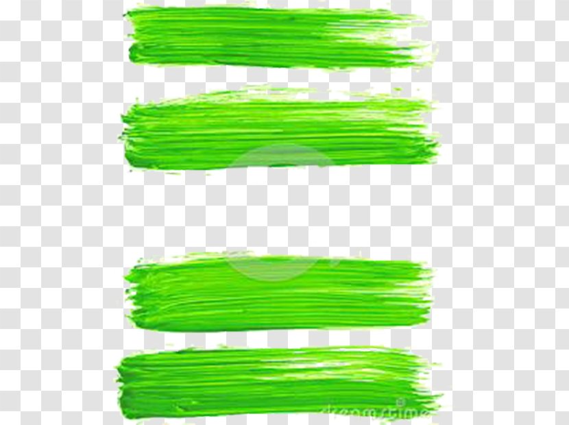 Green Brush Paint Illustration - Drawing - Oil Decoration Transparent PNG